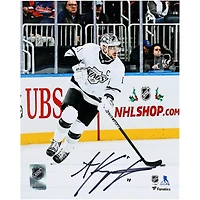 Maillot alternatif blanc autographié de 8" x 10" par Anze Kopitar des Los Angeles Kings avec photo de la rondelle