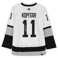 Maillot authentique adidas blanc dédicacé par Anze Kopitar des Los Angeles Kings