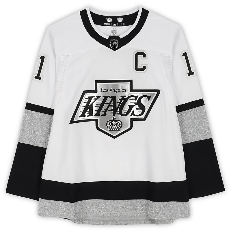 Maillot authentique adidas blanc dédicacé par Anze Kopitar des Los Angeles Kings