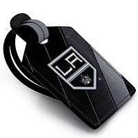 Étiquette de bagage en cuir personnalisée Los Angeles Kings noire