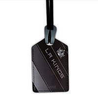 Étiquette de bagage en cuir personnalisée Los Angeles Kings noire