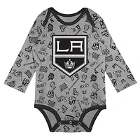 Body gris à manches longues Dynamic Defender des Kings de Los Angeles pour bébé