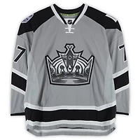 Jeff Carter Los Angeles Kings Practice-Used #77 Silver Reebok Jersey vs. Anaheim Ducks on January 25, 2014 - NHL Stadium Series - Worn During Warm-Ups