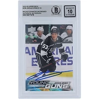 Carte de recrue autographiée 2022-23 Upper Deck Series 1 Youngs Guns #238 Beckett Fanatics Witnessed Authenticated 10 Rookie Card de Jordan Spence des Los Angeles Kings
