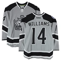 Justin Williams Los Angeles Kings Practice-Used #14 Silver Reebok Jersey vs. Anaheim Ducks on January 25, 2014 - NHL Stadium Series - Worn During Warm-Ups