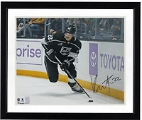 Kevin Fiala Los Angeles Kings Autographed 16" x 20" Black Jersey with Puck Photograph