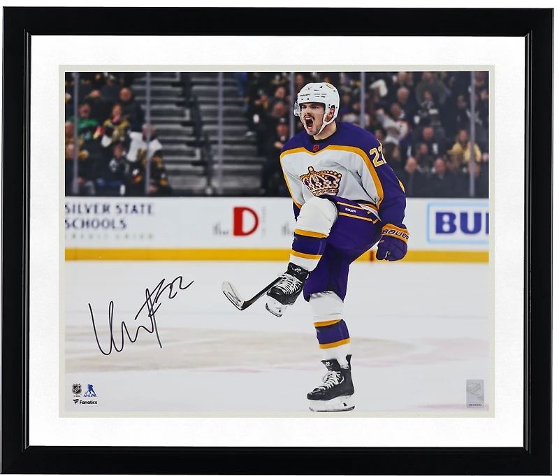 Photo commémorative d'un maillot rétro 16" x 20" autographié par Kevin Fiala des Kings de Los Angeles