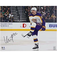 Kevin Fiala Los Angeles Kings Autographed 16" x 20" Reverse Retro Jersey Celebrating Photograph