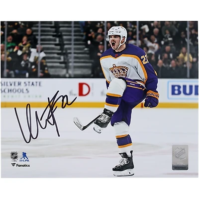 Kevin Fiala Los Angeles Kings Autographed 8" x 10" Reverse Retro Jersey Celebrating Photograph
