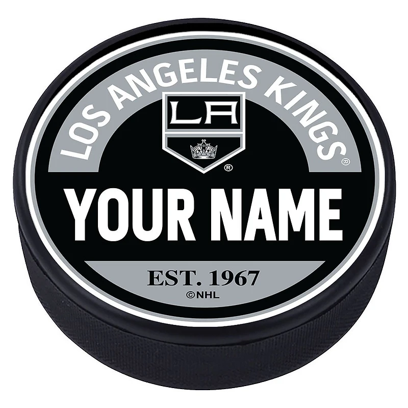 Los Angeles Kings - Personalized Block Textured Puck