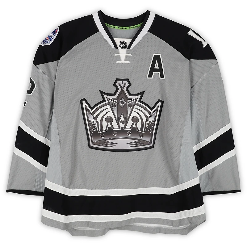 Matt Greene Los Angeles Kings Player-Issued #2 Gray Reebok Jersey vs. Anaheim Ducks on January 25, 2014 - NHL Stadium Series