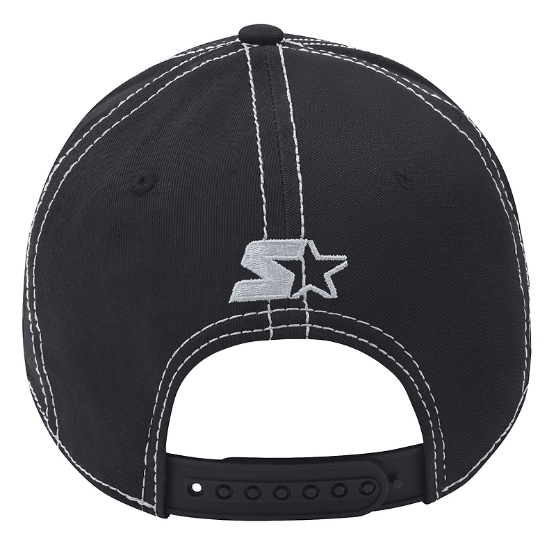 Men's Starter  Black Los Angeles Kings Sphere II Curved Starfit Adjustable Hat
