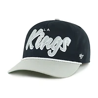 Men's '47 Black/Silver Los Angeles Kings Dropshadow Rope Hitch Adjustable Hat