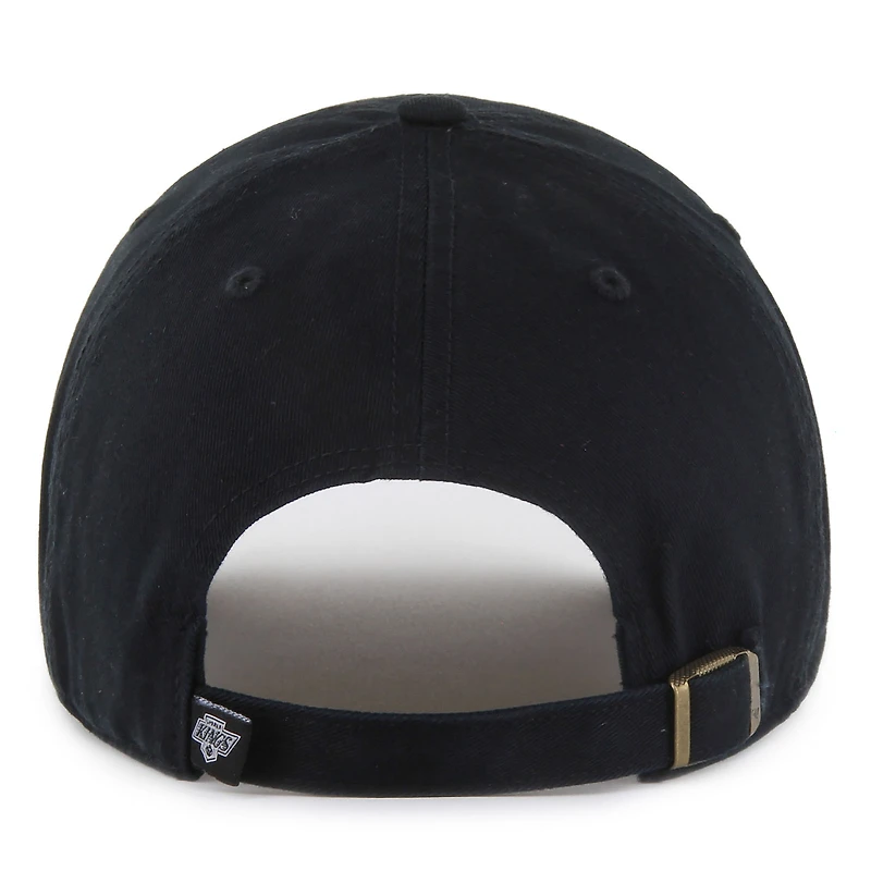 Men's '47  Black Los Angeles Kings Core Logo Clean Up Adjustable Hat