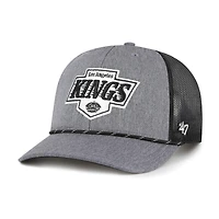 Men's '47  Gray Los Angeles Kings Carbon Rope Trucker Adjustable Hat