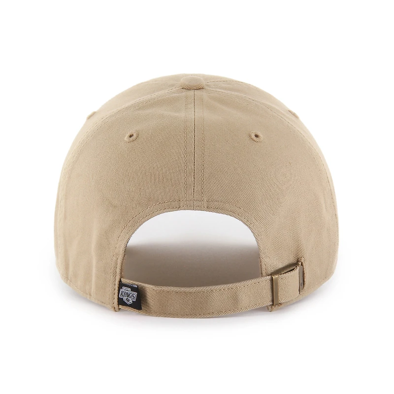 Men's '47  Khaki Los Angeles Kings Logo Clean Up Adjustable Hat