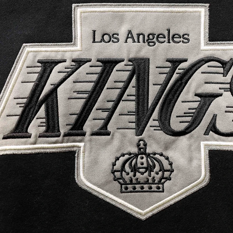 Men's '47 Luc Robitaille Black Los Angeles Kings Retired Player Name & Number Lacer Pullover Hoodie