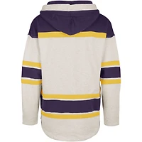 Men's '47  Oatmeal Los Angeles Kings Rockaway Lacer Pullover Hoodie