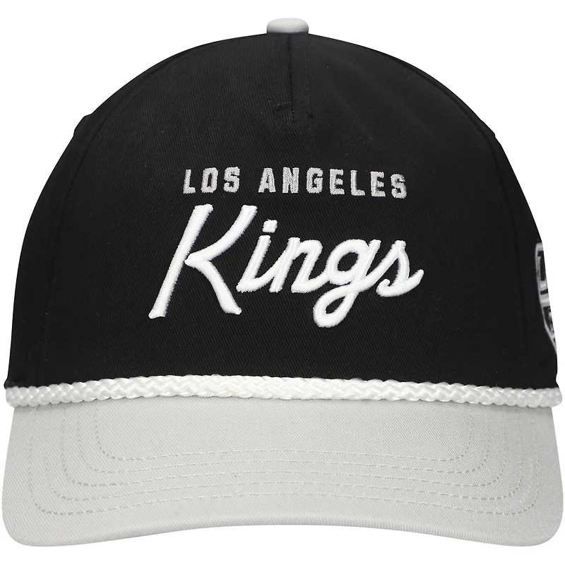 Casquette réglable en sergé lavé Roscoe des Kings de Los Angeles pour hommes, noir/gris, American Needle