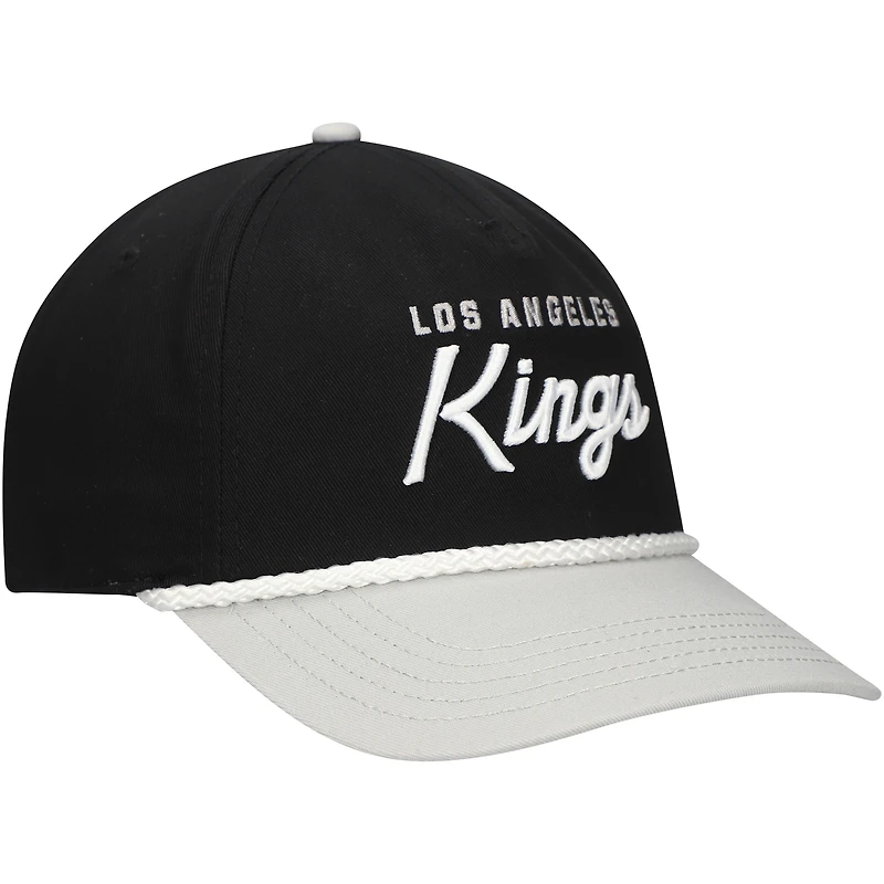 Casquette réglable en sergé lavé Roscoe des Kings de Los Angeles pour hommes, noir/gris, American Needle