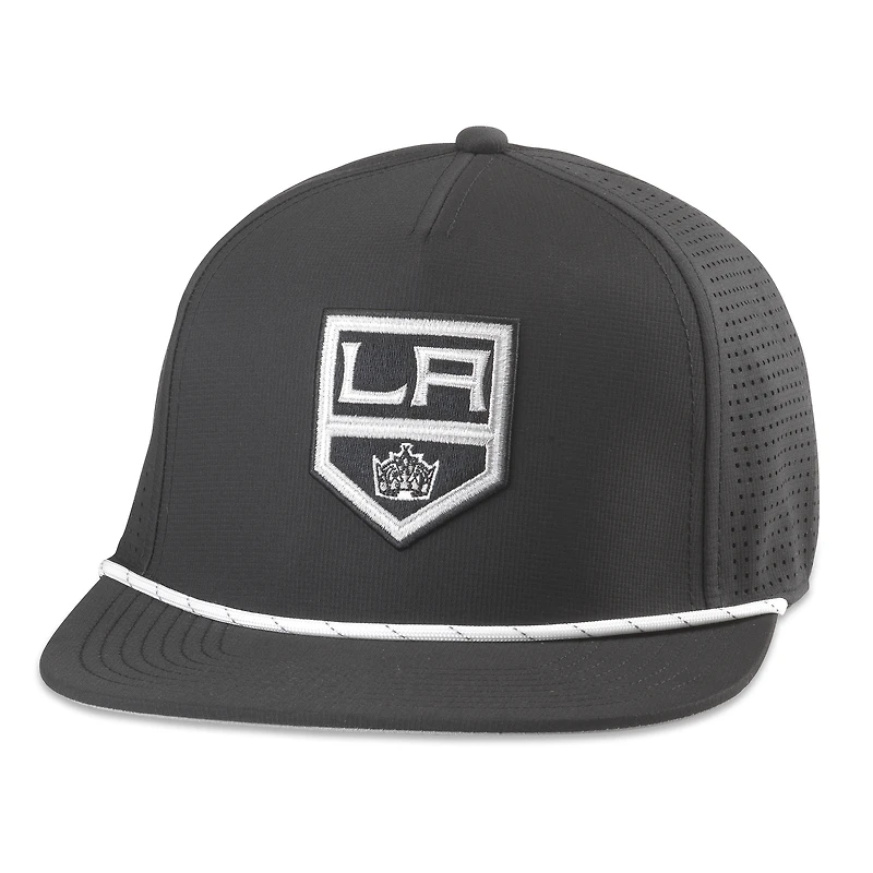 Men's American Needle Black Los Angeles Kings Buxton Pro Tech Adjustable Hat