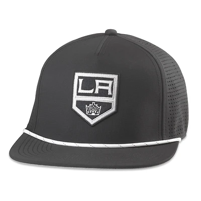 Men's American Needle  Black Los Angeles Kings Buxton Pro Tech Adjustable Hat
