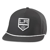 Men's American Needle  Black Los Angeles Kings Buxton Pro Tech Adjustable Hat