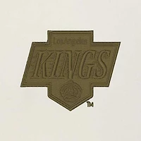 Men's Antigua Cream/Olive Los Angeles Kings Intrepid Sand Raglan Long Sleeve Hoodie T-Shirt