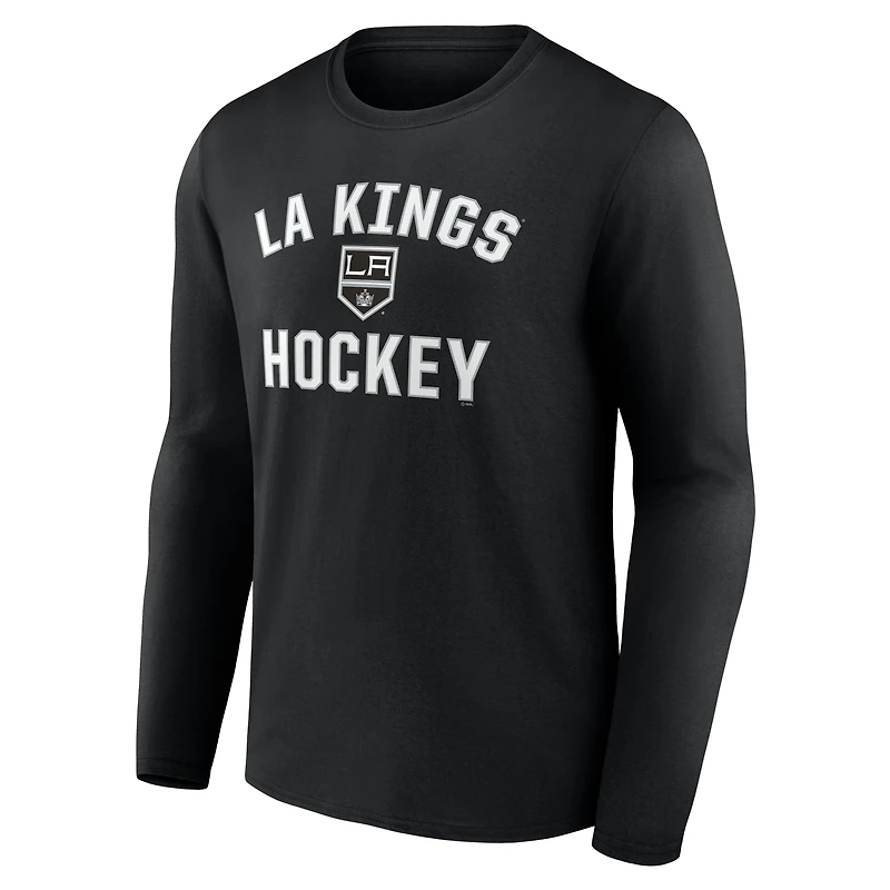 T-shirt noir à manches longues Victory Arch des Kings de Los Angeles pour homme