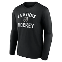 T-shirt noir à manches longues Victory Arch des Kings de Los Angeles pour homme