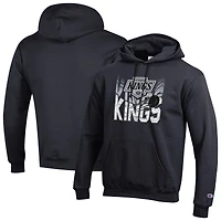 Sweat à capuche Champion noir pour homme, modèle Powerblend des Kings de Los Angeles