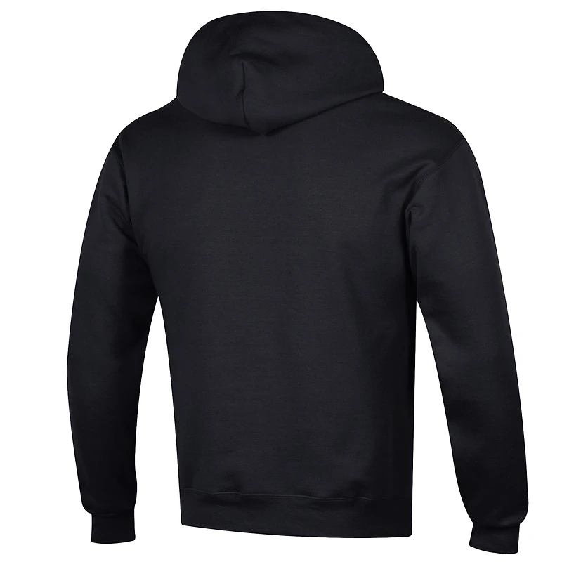 Men's Champion Black Los Angeles Kings Primary Logo 1-Hit Pullover Hoodie