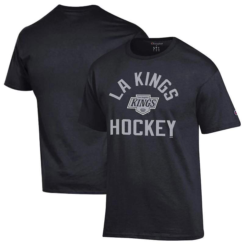 Men's Champion  Black Los Angeles Kings Primary Logo Jersey T-Shirt