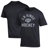 T-shirt Champion noir pour homme avec logo principal des Kings de Los Angeles