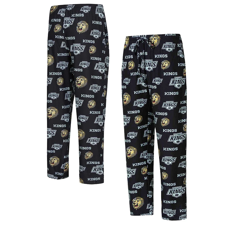 Men's Concepts Sport Black Los Angeles Kings All Over Print Knit Pants