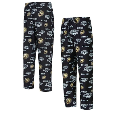 Men's Concepts Sport Black Los Angeles Kings All Over Print Knit Pants