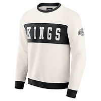 Men's Darius Rucker Collection by Fanatics  Cream Los Angeles Kings Colorblock Pullover Sweatshirt