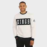 Men's Darius Rucker Collection by Fanatics  Cream Los Angeles Kings Colorblock Pullover Sweatshirt