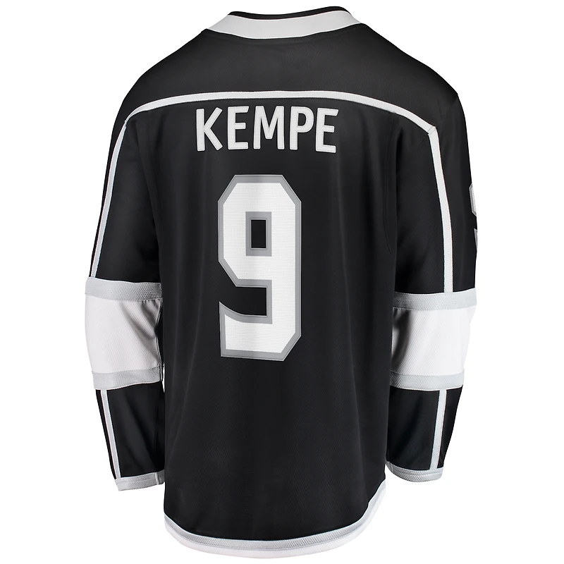 Fanatics pour hommes Adrian Kempe noir Los Angeles Kings Home Premier Breakaway Player Maillot