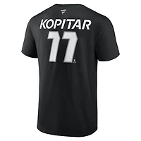 Men's Fanatics Anze Kopitar Black Los Angeles Kings Authentic Pro Prime Name & Number T-Shirt