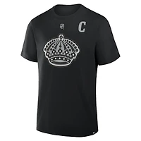 T-shirt authentique Fanatics Anze Kopitar noir Los Angeles Kings avec nom et numéro.