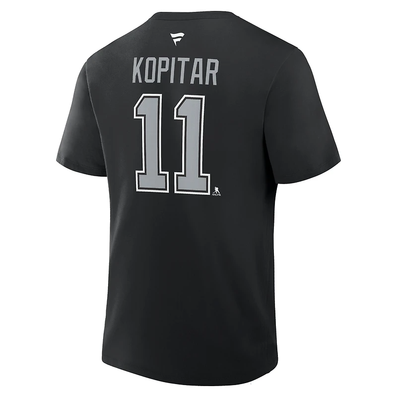 T-shirt Fanatics Anze Kopitar pour homme, noir, authentique
