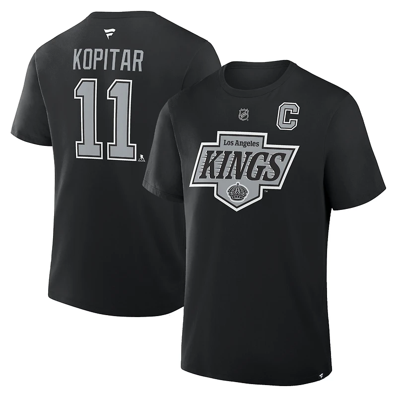 T-shirt Fanatics Anze Kopitar pour homme, noir, authentique
