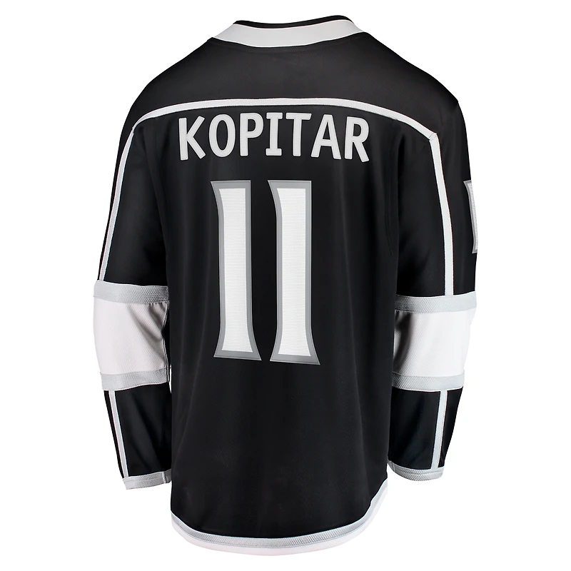 Maillot Breakaway à domicile Fanatics Anze Kopitar noir des Kings de Los Angeles pour hommes
