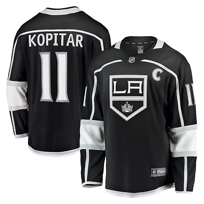 Maillot Breakaway à domicile Fanatics Anze Kopitar noir des Kings de Los Angeles pour hommes