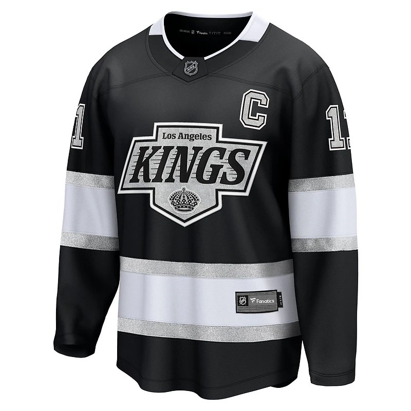 Maillot Fanatics Anze Kopitar noir pour homme des Los Angeles Kings, domicile Premier Breakaway Player