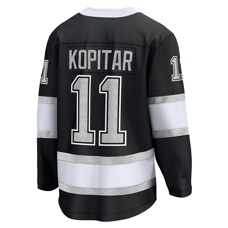 Maillot Fanatics Anze Kopitar noir pour homme des Los Angeles Kings, domicile Premier Breakaway Player