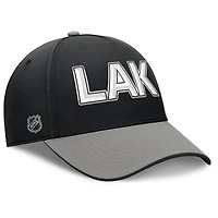 Men's Fanatics Black/Gray Los Angeles Kings Authentic Pro Rink Team Code Flex Hat