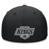 Casquette Fanatics noire/grise authentique des Los Angeles Kings pour homme, couleur Pro Rink Team Code Flex