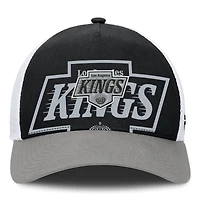 Casquette ajustable Fanatics pour homme Los Angeles Kings Authentic Pro A-Frame Rink noire/argentée